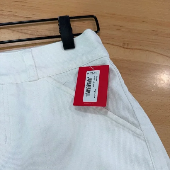 Spanx Stretch Twill Shorts 4" White Stretch Denim Summer Pullon NWT Size XS - Picture 5 of 8